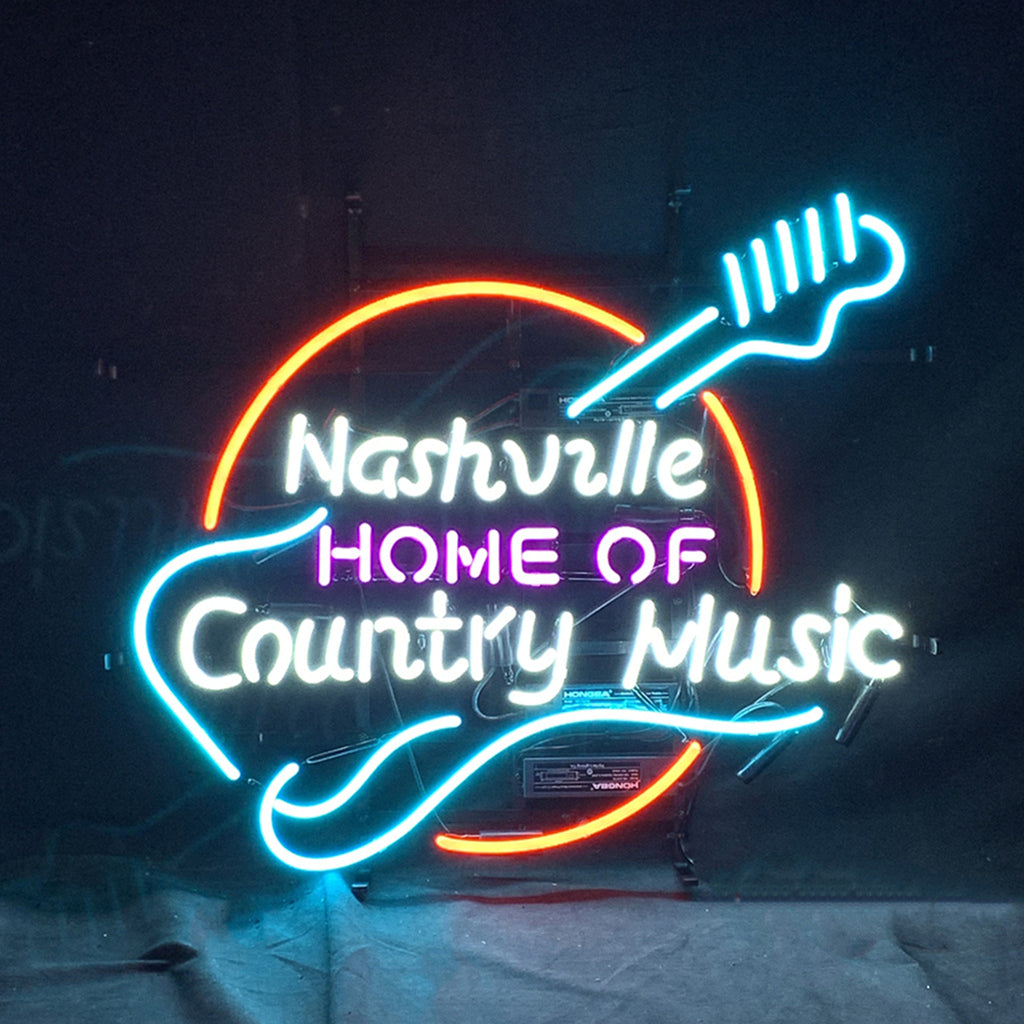 Nashville Home of Country Muisc Guitar Neon Signs - ME615- DRIVEN - 3