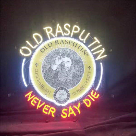 Old Rasputin Never Say die Neon Light Sign - MA001- DRIVEN - 2