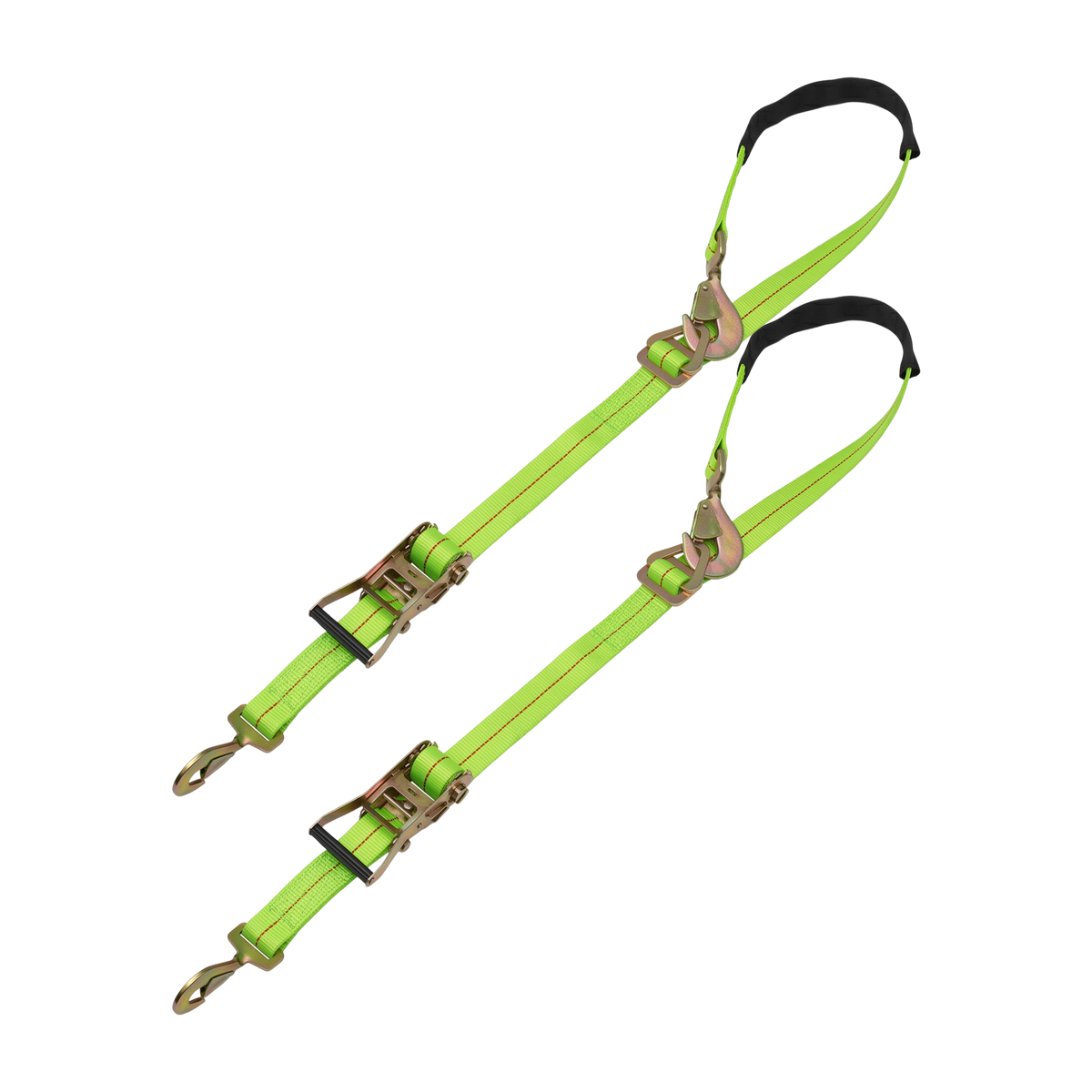 SecureTow PVC 2pk - Twisted Snap Hook Axle Tie Down Combo - UJ-S27108-TSH-2- DRIVEN - 1
