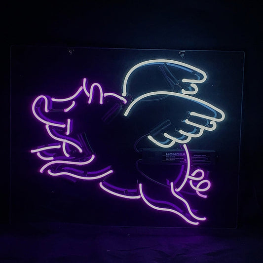 Purple Pig with Wings Neon Signs - MEXC099- DRIVEN - 2