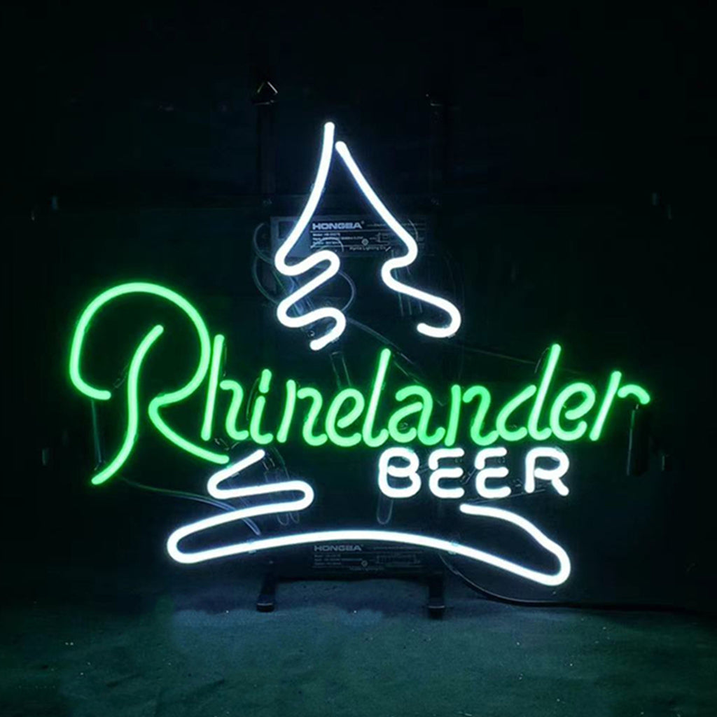 Rhinelander Beer with Tree Neon Signs Light - ME998- DRIVEN - 1