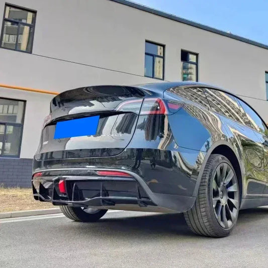 Glossy Black ABS Rear Bumper Diffuser Body Kit for Tesla Model 3 / Model Y (2016–2023) - 14:200001951#Model Y Carbon Look- DRIVEN - 2