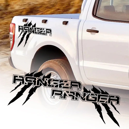 Full Body Side Decal for Ford Ranger Raptor / XLT / XL / Lariat T6 | Pickup Truck Bed Trim Vinyl - 200000182:200013901#Carbon Fiber;5:200000990#40x22cm- DRIVEN - 2
