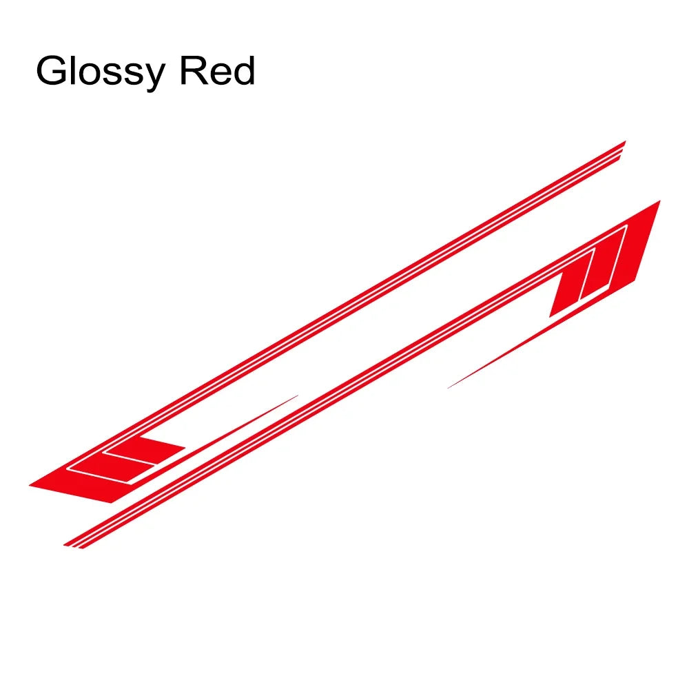 Jeep Cherokee XJ Retro Hockey Stick Racing Side Stripe Decal – Body Door & Side Skirt Vinyl (2 Pcs) | 8 Finishes - 200000182:173#Carbon Fiber-200000182:10#Glossy Red-200000182:350852#Matt Black-200000182:366#Matt Silver-200000182:175#Colorful Laser- DRIVEN - 14