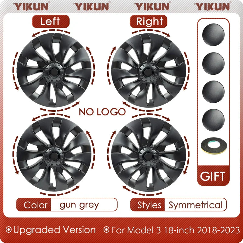 19" Performance Replacement Wheel Hub Caps for Tesla Model Y (2020–2024) | 4-Piece Full Rim Cover - 14:347#LR matte black;200007763:203372089-14:347#LR matte black;200007763:201336106-14:200002130#LR matte black-B;200007763:203372089-14:200002130#LR matte black-B;200007763:201336106- DRIVEN - 10