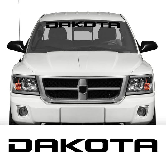 Front Windshield Decal for Dodge Dakota SLT / SXT / 5.9 / R/T | Vinyl Truck Window Sticker - 200000182:691#Glossy Gray- DRIVEN - 2