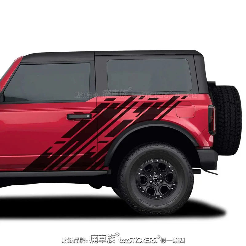Body & Hood Sport Decoration Vinyl Decal Kit for Ford Bronco | KK Film Wrap - 200000182:193#A-200000182:29#B- DRIVEN - 6