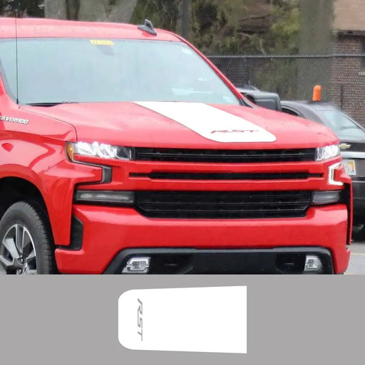 Hood Decal for Chevrolet Silverado RST | Vinyl Motor Decor Truck Sticker - 200000182:691#Matt Black- DRIVEN - 2