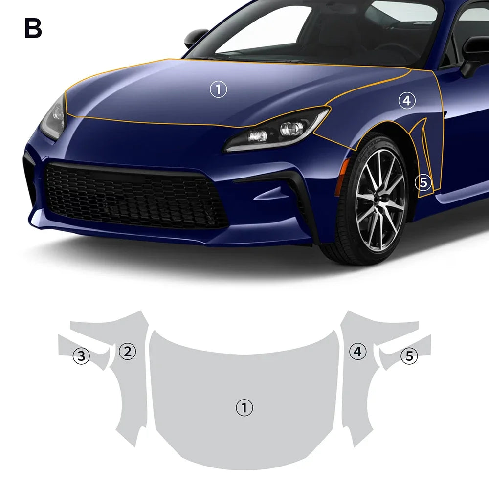 Precut PPF for Toyota GR86 (2021–2025) | TPU Paint Protection Film Clear Bra - 200000182:175#Whole Set;5:200000990#Clear Film-200000182:10#Trunk;5:200000990#Clear Film-200000182:193#Front;5:200000990#Clear Film-200000182:691#Door;5:200000990#Clear Film-200000182:29#Hood;5:200000990#Clear Film- DRIVEN - 10