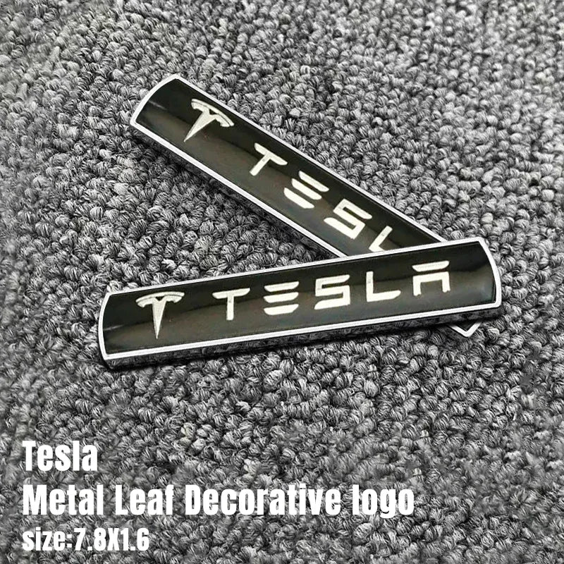 Metal Logo Trunk Modification Emblem for Tesla Model 3 / Y / S / X | Leaf Plate Car Badge - 14:200004890#Tesla labeling 2pcs- DRIVEN - 5
