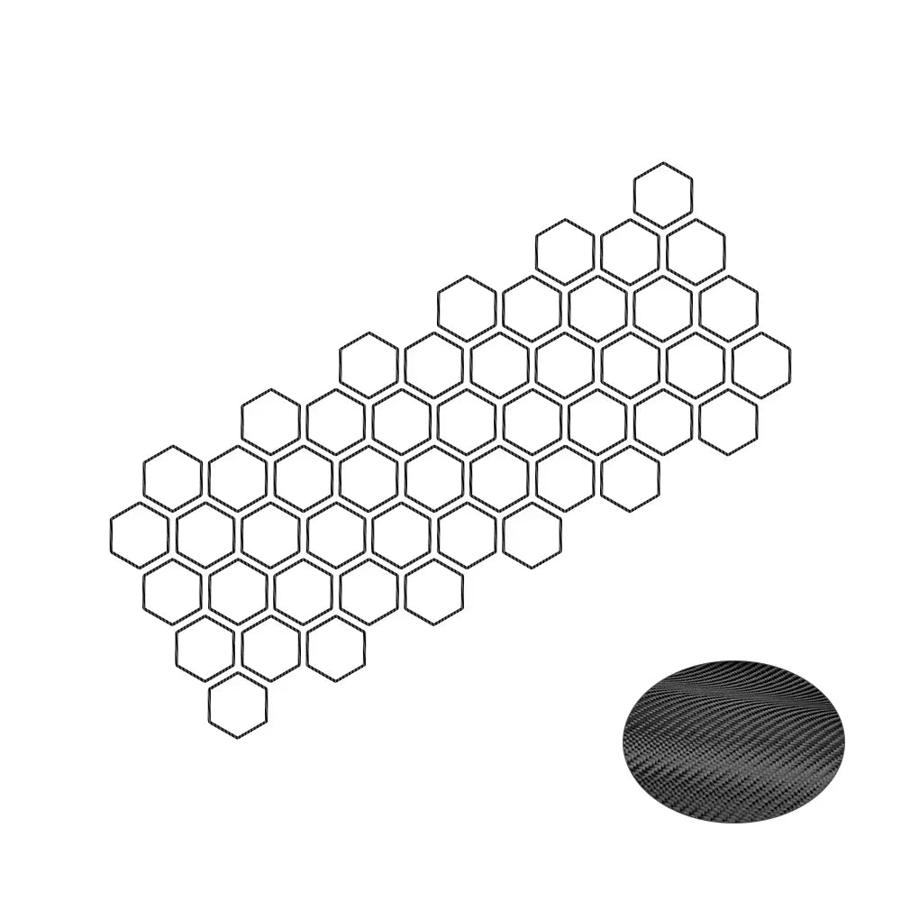 Universal Honeycomb Body Graphic Decal Film | Exterior Vinyl Decor Sticker for Cars & Trucks - 200000182:193#Black-200000182:29#Carbon Fiber- DRIVEN - 7