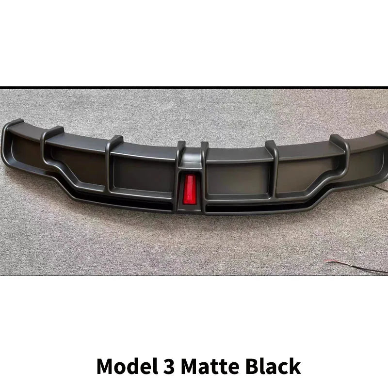 Glossy Black ABS Rear Bumper Diffuser Body Kit for Tesla Model 3 / Model Y (2016–2023) - 14:200001951#Model Y Carbon Look-14:200002130#Model Y Glossy Black-14:200003699#Model Y Matte Black-14:200004891#Model 3 Carbon Look-14:200004890#Model 3 Glossy Black- DRIVEN - 11