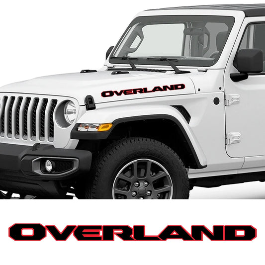 Engine Hood Decal for Jeep Gladiator Overland | Pickup Truck Vinyl Sticker Graphic - 200000182:29#Black Red;5:200000990#60x4.2cm- DRIVEN - 2