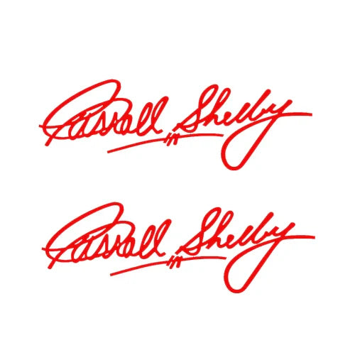 Carroll Shelby Interior & Window Vinyl Decal for Ford Mustang | 2-Piece Sticker - 200000182:175;355:203282824#15cm long-200000182:175;355:203282825#20cm long-200000182:366;355:203282825#20cm long-200000182:175;355:203282823#10cm long-200000182:366;355:203282823#10cm long- DRIVEN - 12