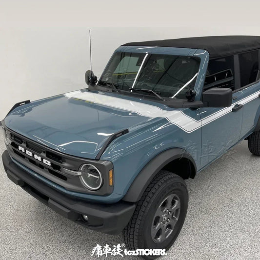 Custom Sports Body & Hood Modification Vinyl Decal Kit for Ford Bronco | PVC Full-Body Wrap - 200000182:691#B- DRIVEN - 2