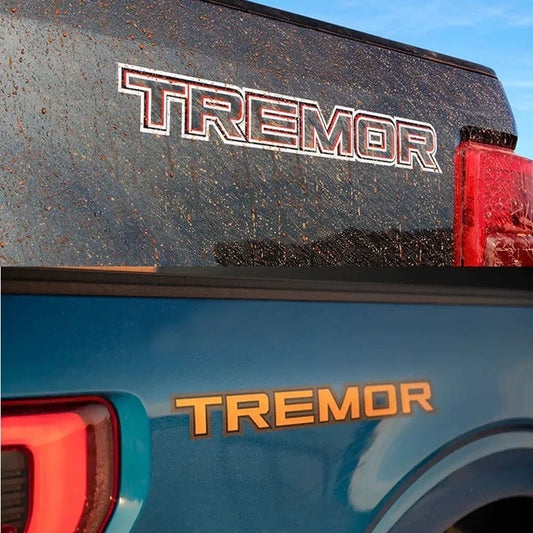 Off-Road Mountain Scratch Bedside Decal for Ford F-150 Tremor / Ranger / F-250 / F-350 | Orange Vinyl Pair - 200000182:193#A- DRIVEN - 2