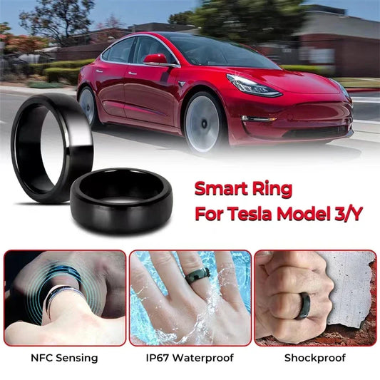 NFC Smart Key Ring | Waterproof Ceramic Ring to Replace Tesla Key Card / Key Fob (Model 3 / Y / S / X) - 14:10#Size 9 C 59.4mm- DRIVEN - 2