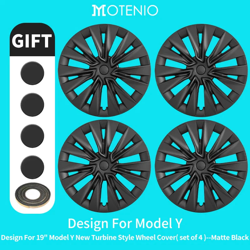 19" Blade Wheel Cover Caps for Tesla Model Y (2020–2024) | 4-Piece Full Coverage Hub Cap Set - 14:29#Cyclone Style;200007763:201336106-14:347#Arachnid Style;200007763:201336106-14:10#Storm Style;200007763:201336106-14:175#New Turbine Style;200007763:201336106-14:193#Blade Style;200007763:201336106- DRIVEN - 11