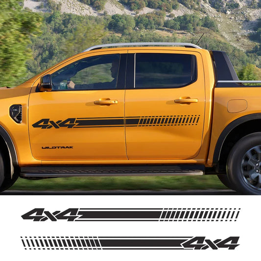 4x4 Off-Road Side Stripe Decal | 2-Piece Self-Adhesive Vinyl Sticker for Pickup Trucks & SUVs - 200000182:350852# Red;5:200000990#110x7.8cm- DRIVEN - 2