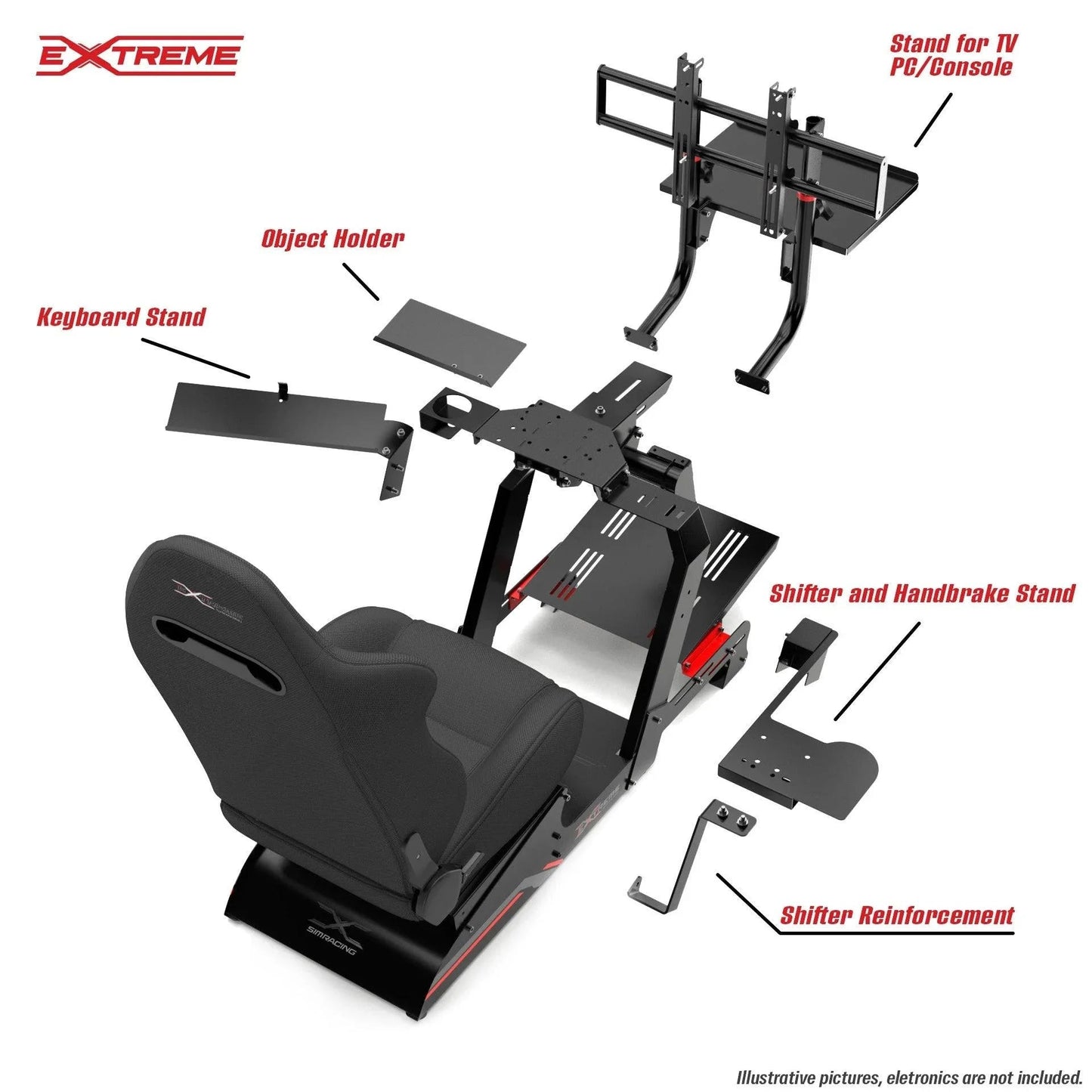 SIM RACING COCKPIT XT PREMIUM LITE 3.0 FULL ACCESSORIES - 1103- DRIVEN - 7