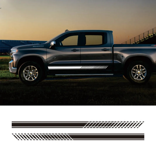 Door Side Stripe Decal Stickers for Ford Ranger / F-150 / Chevy | Pickup Truck PVC Vinyl - 200000182:350852#Carbon Fiber;5:200000990#230X13CM 2PCS- DRIVEN - 2