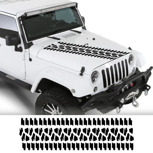 Off-Road Adventure Tracks Vinyl Graphic Decal – Hood, Door, Side & Tail | 2 Sizes, 12 Finishes | Universal Fit - 200000182:193#Matt Black;5:361386#100x28cm- DRIVEN - 2
