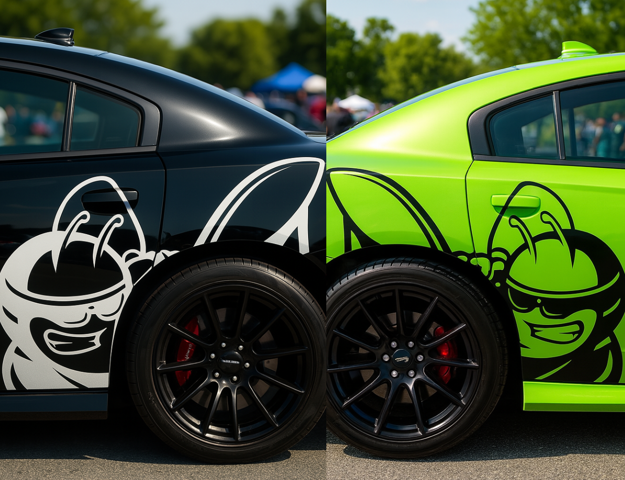 Dodge Charger Super Bee Accessories - Rear Side Vinyl Decal (2 Pack) for 2015-2023 Models, Dodge Super Bee Decal, Enhance Your Super Bee Charger with Premium Automotive Stickers - sku-41845226242180-sku-41845226274948-sku-50867158909060-sku-50867381272708- DRIVEN - 3