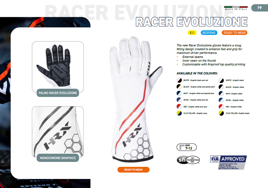 HRX | RACER EVOLUZIONE | Custom & BeSpoke Racing Gloves | PRO-LEVEL | FIA 8856-2018 & SFI 3.3 - ----- DRIVEN - 3