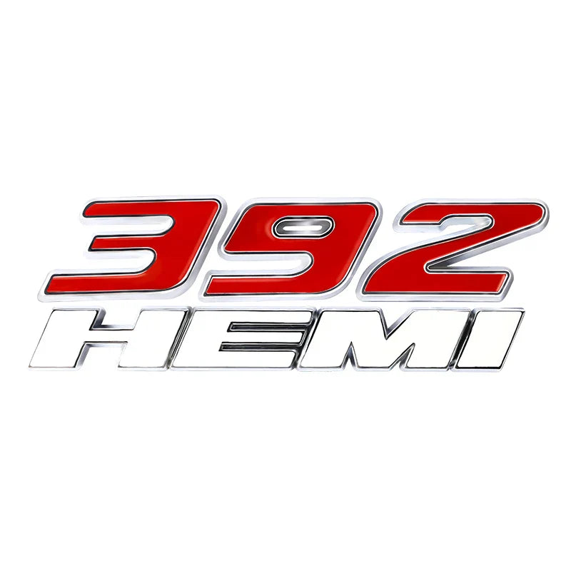 3D Metal HEMI 392 345 Emblem Badge Sticker for Dodge Charger / RAM 1500 / Journey / Caliber - 200000182:691#Black-200000182:10#Silver Red Black-200000182:200013901#Red Black-200000182:200006152#Red-200000182:350850#Silver Red White- DRIVEN - 18
