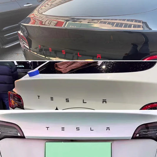 Chrome Tesla Logo Rear Tailgate Emblem Badge | Model 3 / S / X / Y Trunk Sticker Accessory - 14:200004889#Sliver- DRIVEN - 2