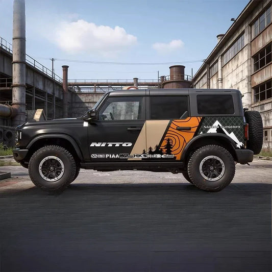 Customized Fashion Sport Vinyl Decal Kit for Ford Bronco | Full-Body PVC Modification Wrap - 200000182:193#L R- DRIVEN - 2