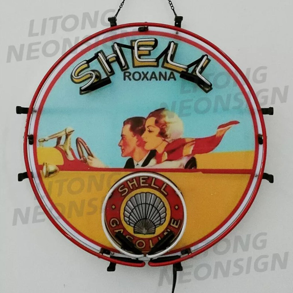 Shell Gasoline Roxana Neon Signs - CN043- DRIVEN - 3