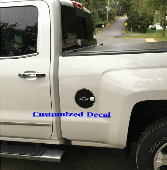 Carbon Fiber Fuel Door Overlay Decal - 14-18 Silverado - Silverado1417:FD-01- DRIVEN - 2