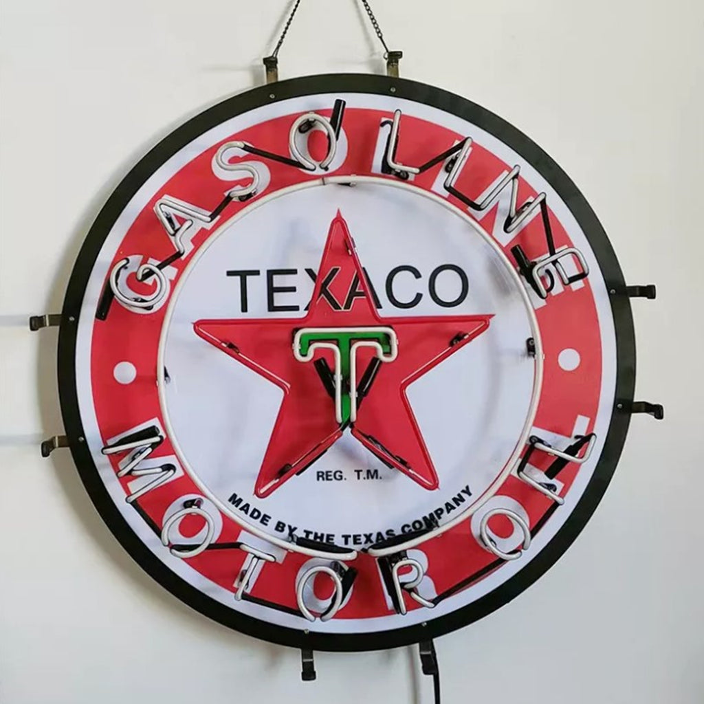 Texaco Gasoline Motor Oil Neon Signs - ME942B-18 inches-ME942B-24 inches- DRIVEN - 4