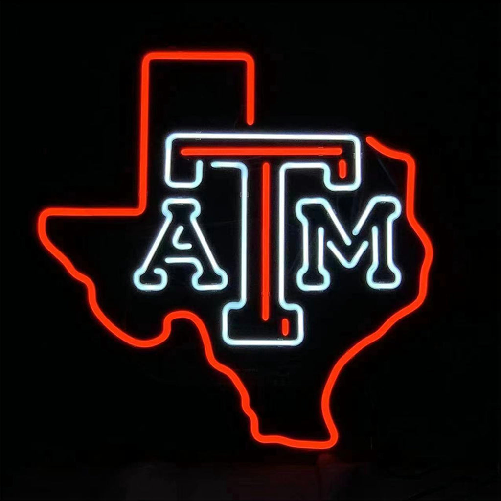 Texas Map with ATM Neon Signs Light - ME798- DRIVEN - 2