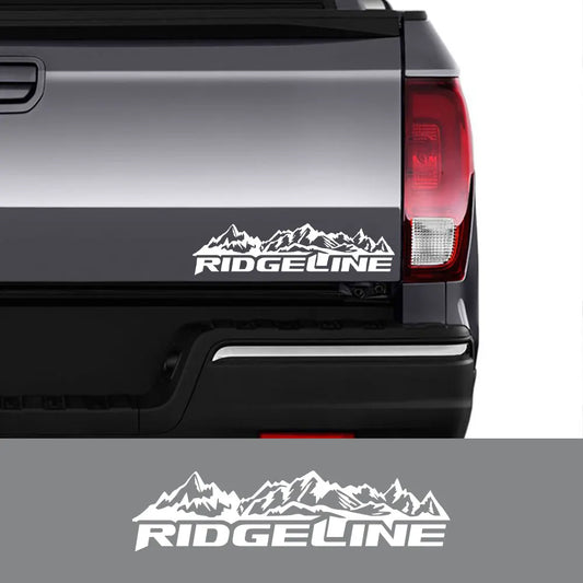Mountain Tailgate & Body Decal for Honda Ridgeline | Full Vinyl Truck Graphics - 200000182:350850#Matt Black- DRIVEN - 2