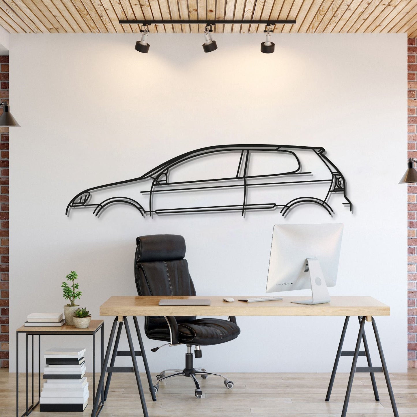 Golf 5 Classic Metal Car Wall Art - MT0986 - MT0986B49L-MT0986B69L-MT0986B80L-MT0986B99L-MT0986B120L- DRIVEN - 1