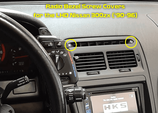ZSPEC LHD Radio Bezel Top Screw Cover for '90-96 Nissan 300ZX, Left/Right Pair - ZSD-199165- DRIVEN - 2