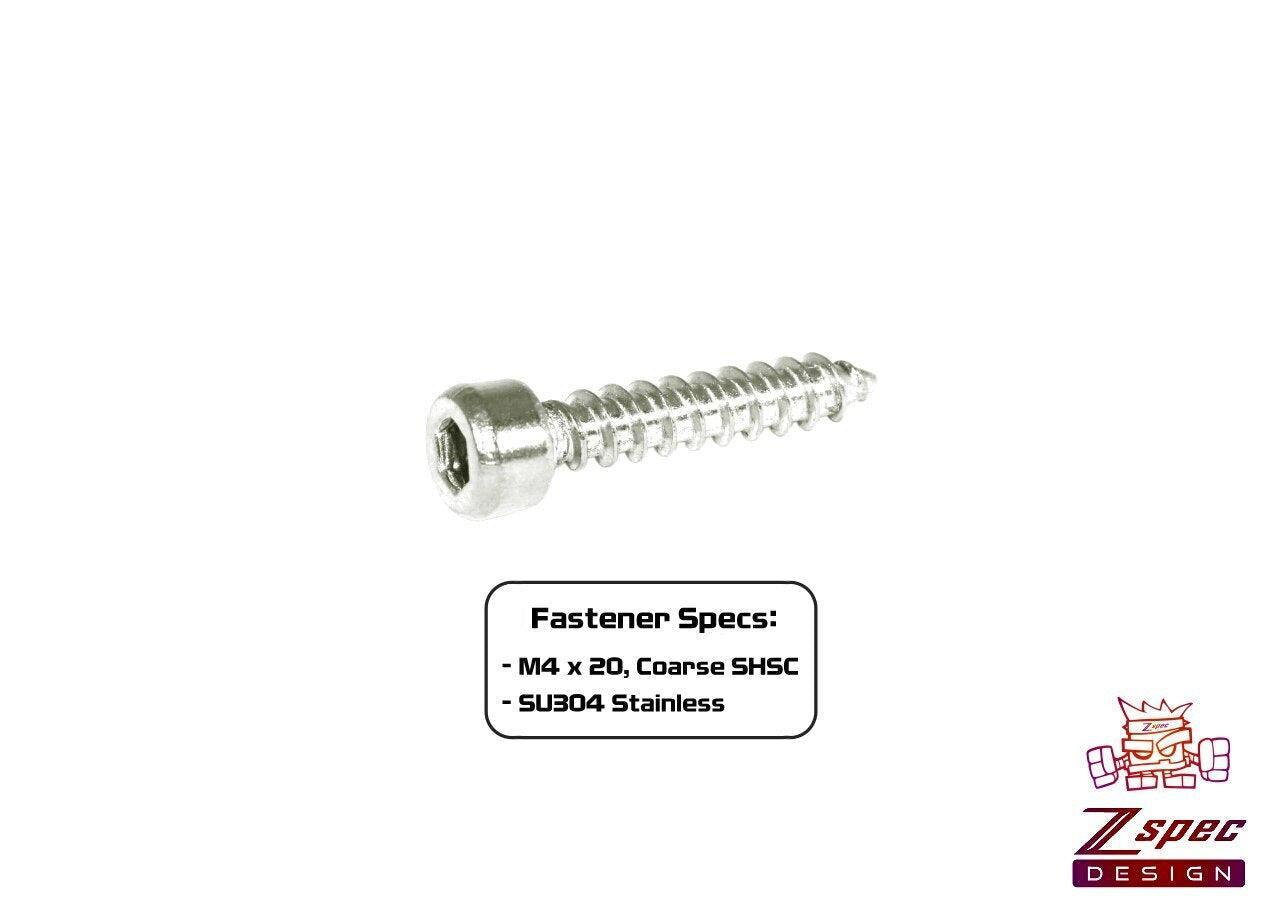 ZSPEC M4x20mm Coarse Socket-Cap SHSC Fasteners, Stainless, 10-Pack - ZSD-004629- DRIVEN - 2