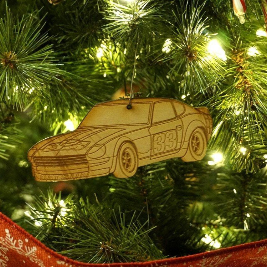 ZSPEC Laser-Engraved Birch Ornament, Style: Datsun 240z/260z/280z S30, ~5-inch Wide - ZSD-373374- DRIVEN - 1