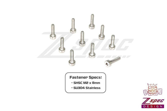 ZSPEC M2-0.4x8mm Fasteners, SHSC, Stainless SUS304, 10-Pack - ZSD-374005- DRIVEN - 2