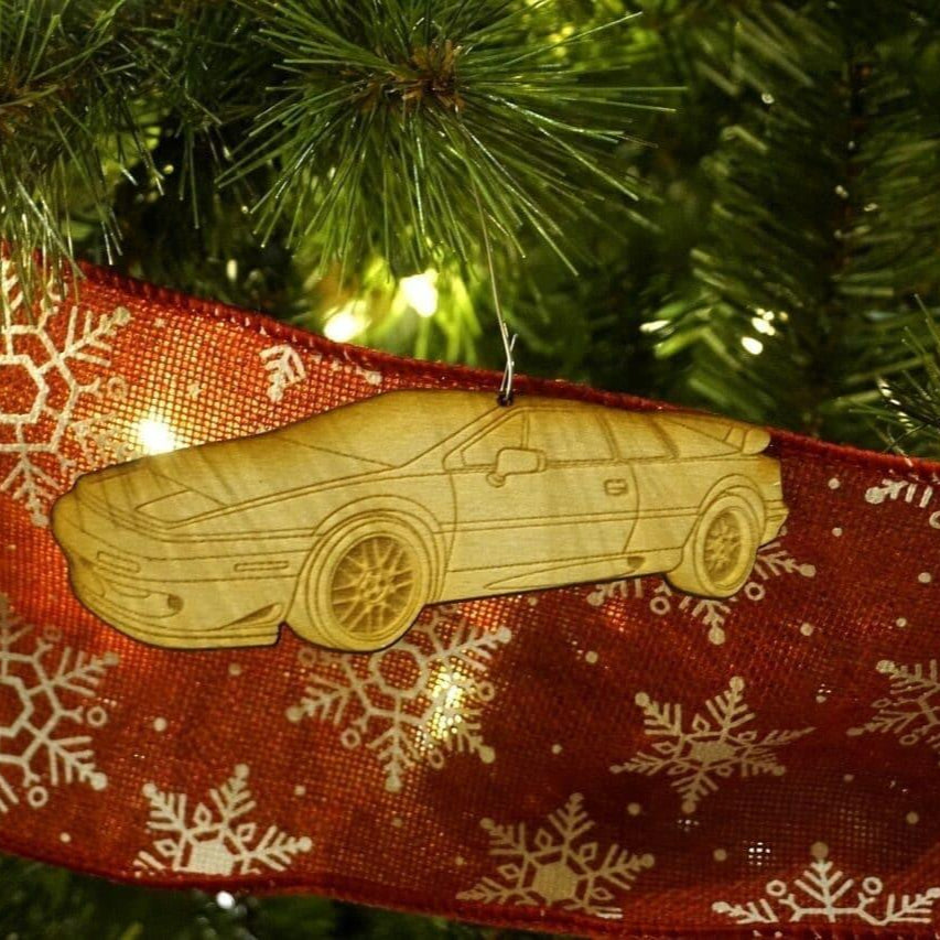 ZSPEC Laser-Engraved Birch Ornament, Style: Lotus Esprit, ~5-inch Wide - ZSD-192630- DRIVEN - 1