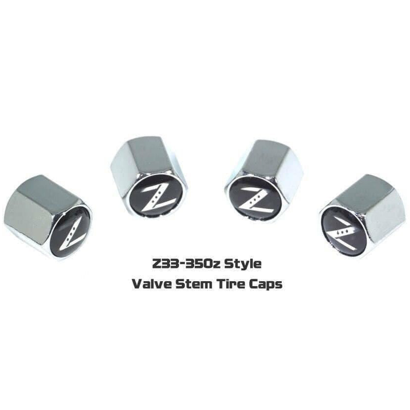 Chrome Valve Stem Tire Caps, Style: Nissan 350z Z33 - ZSD-192333- DRIVEN - 2