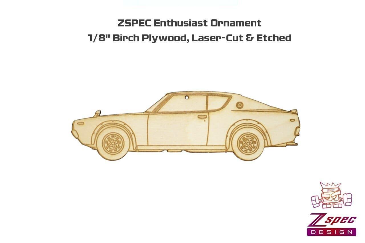 ZSPEC Laser-Engraved Wood Ornament, Style: Nissan KPGC110 GTR, Birch - ZSD-006029- DRIVEN - 2