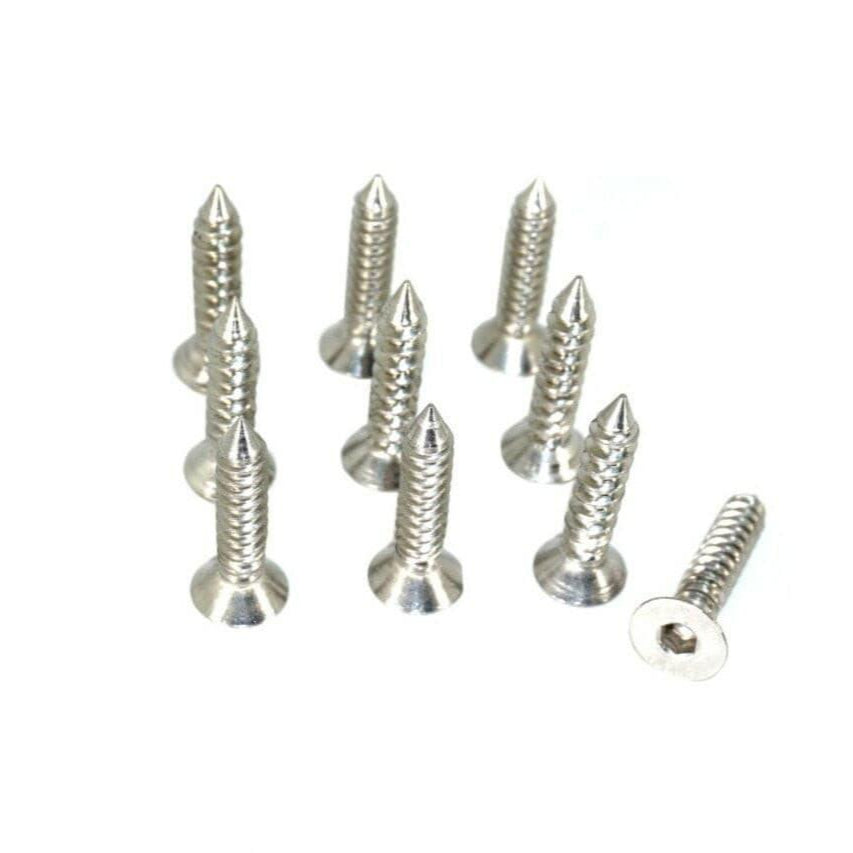ZSPEC M6x30mm Coarse Flat-Head FHSC Fasteners, Stainless, 10-Pack - ZSD-004988- DRIVEN - 1