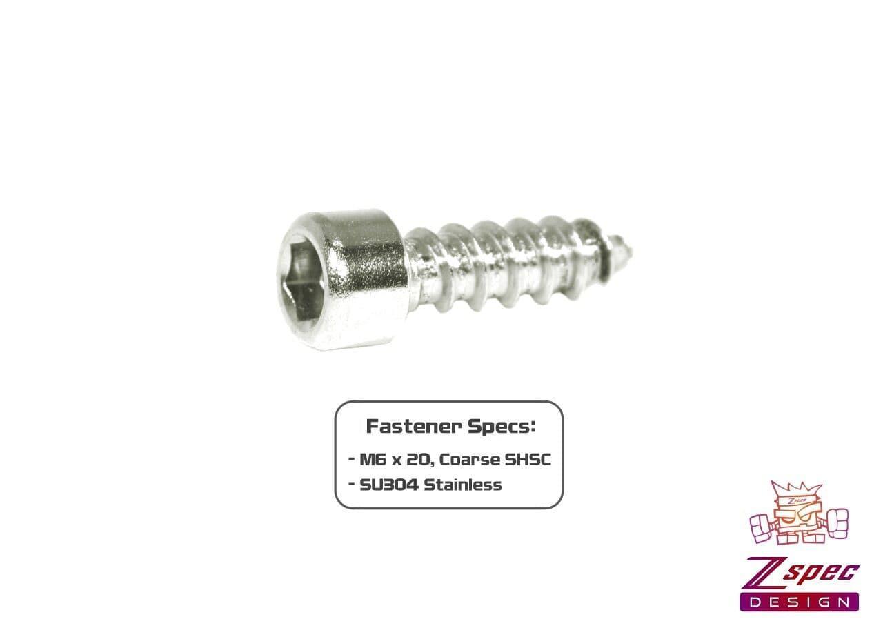 ZSPEC M6x20mm Coarse Socket-Cap SHSC Fasteners, Stainless, 10-Pack - ZSD-004674- DRIVEN - 2