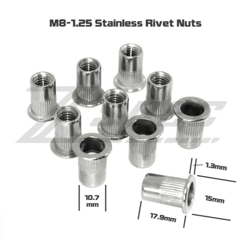 ZSPEC M8-1.25 Rivet Nuts, SUS304 Stainless Steel, 10-Pack - ZSD-005022- DRIVEN - 2