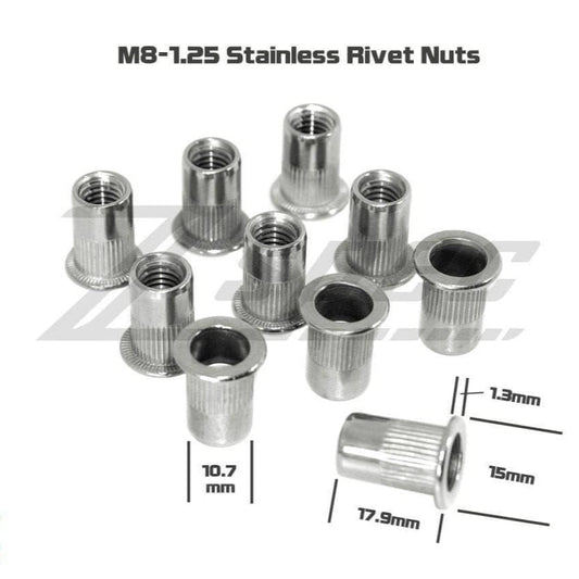 ZSPEC M8-1.25 Rivet Nuts, SUS304 Stainless Steel, 10-Pack - ZSD-005022- DRIVEN - 2