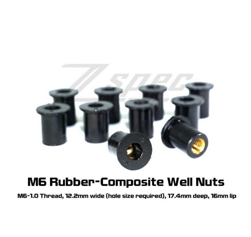 ZSPEC M6x25mm Titanium Shank/Shoulder Bolts, Well or Rivet Nuts, 10-Pack - ZSD-568664-ZSD-568671- DRIVEN - 6