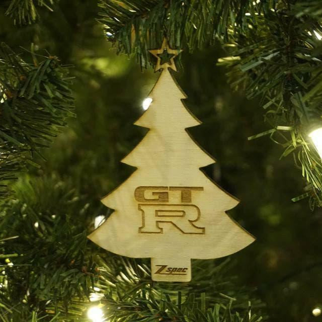 ZSPEC Laser-Engraved Birch Ornament, Style: Nissan GTR, ~5-inch Wide - ZSD-192807- DRIVEN - 1